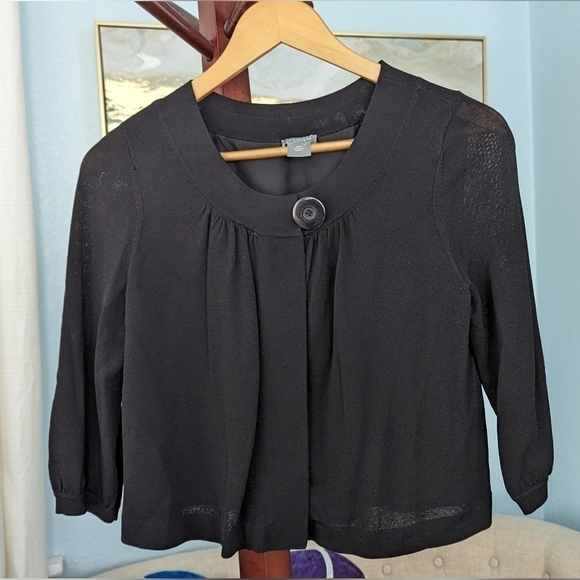 Ann Taylor 100% Silk  Cardigan 3/4 Sleeve Casual Size MP - Picture 7 of 11